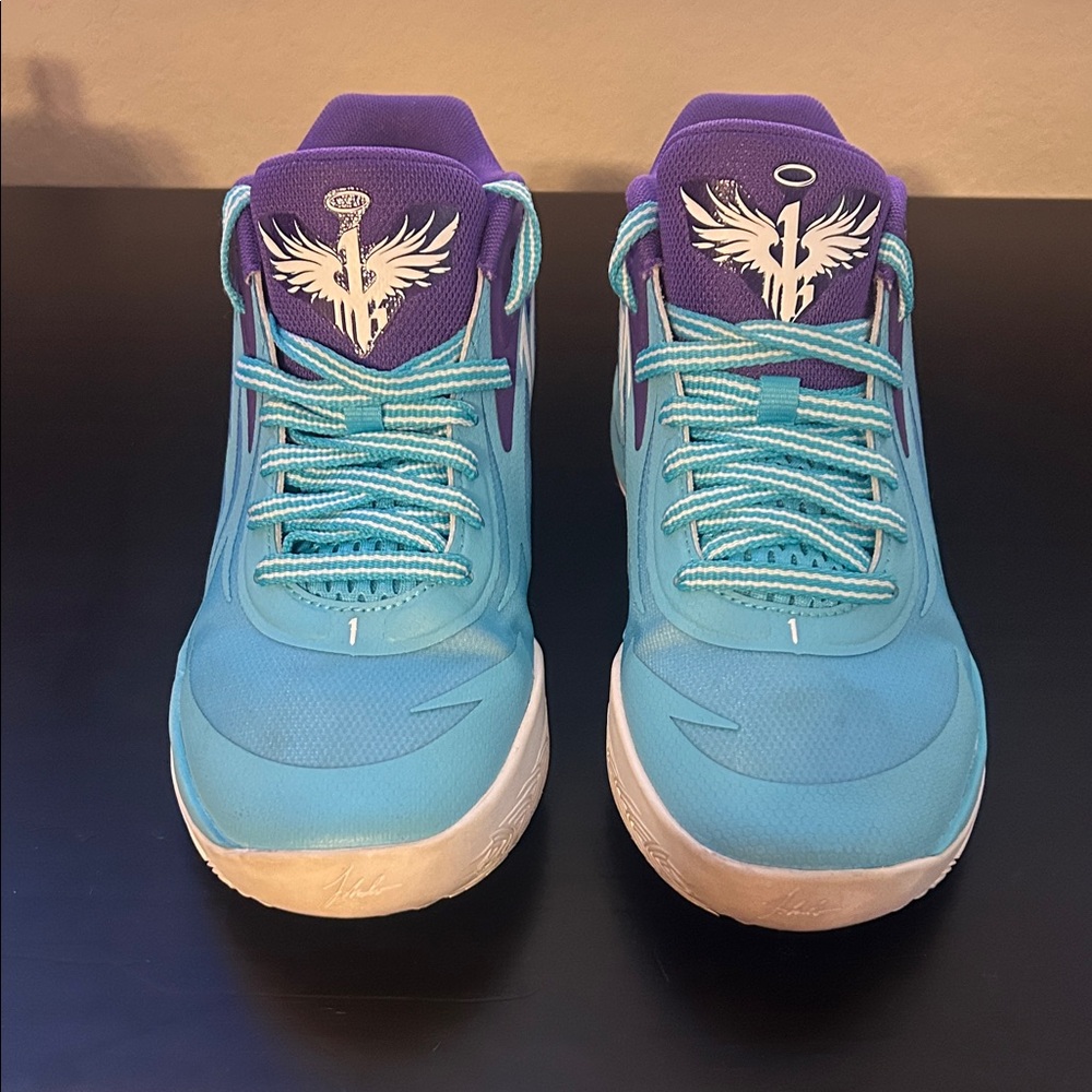 Nike Melo Purple and Blue Sneakers